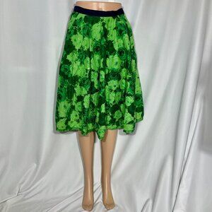 Edme & Esyllte Green Midi Flare Skirt Sz 6